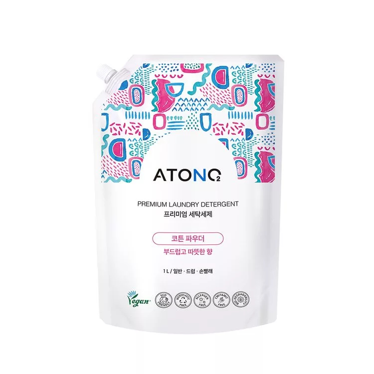 Nước giặt nước xả thuần chay ATONO2 nước giặt xả quần áo trẻ em thành phần 100% tự nhiên pH trung tính an toàn