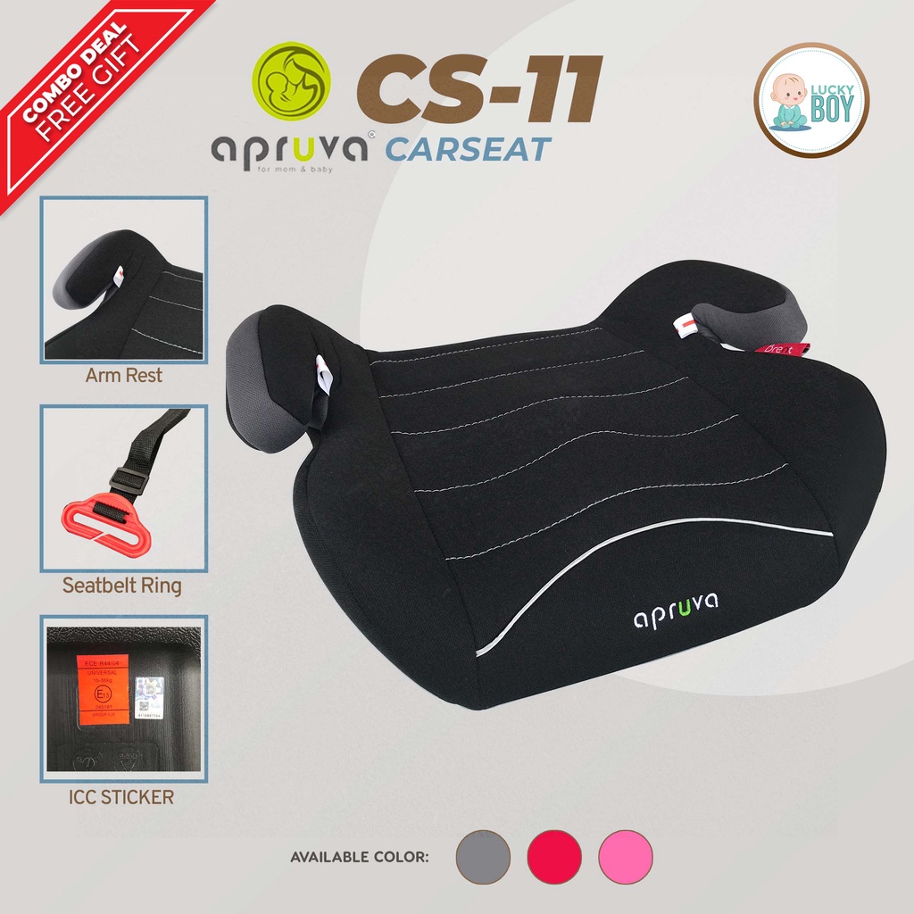Apruva CS-11 Gray Car Seat for Baby Convertible to Booster for Group II & III