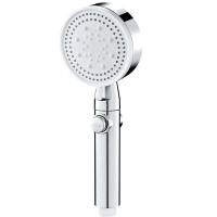 Vixplorn Shower Head High Pressure Adjustable Water Saving Spray Nozzle One Touch Stop Bathroom Rumah Tangga