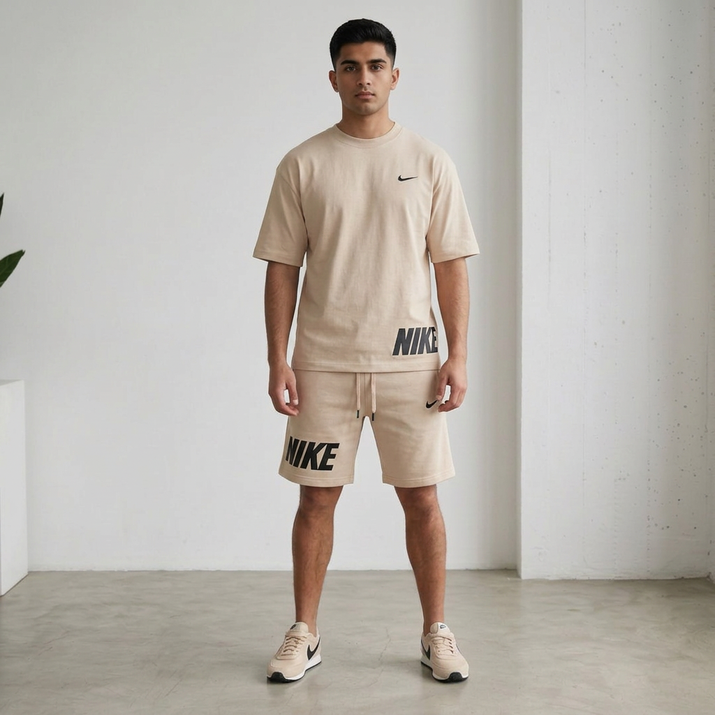 Men's Printed Summer Tracksuit Set (T-Shirt & Shorts)