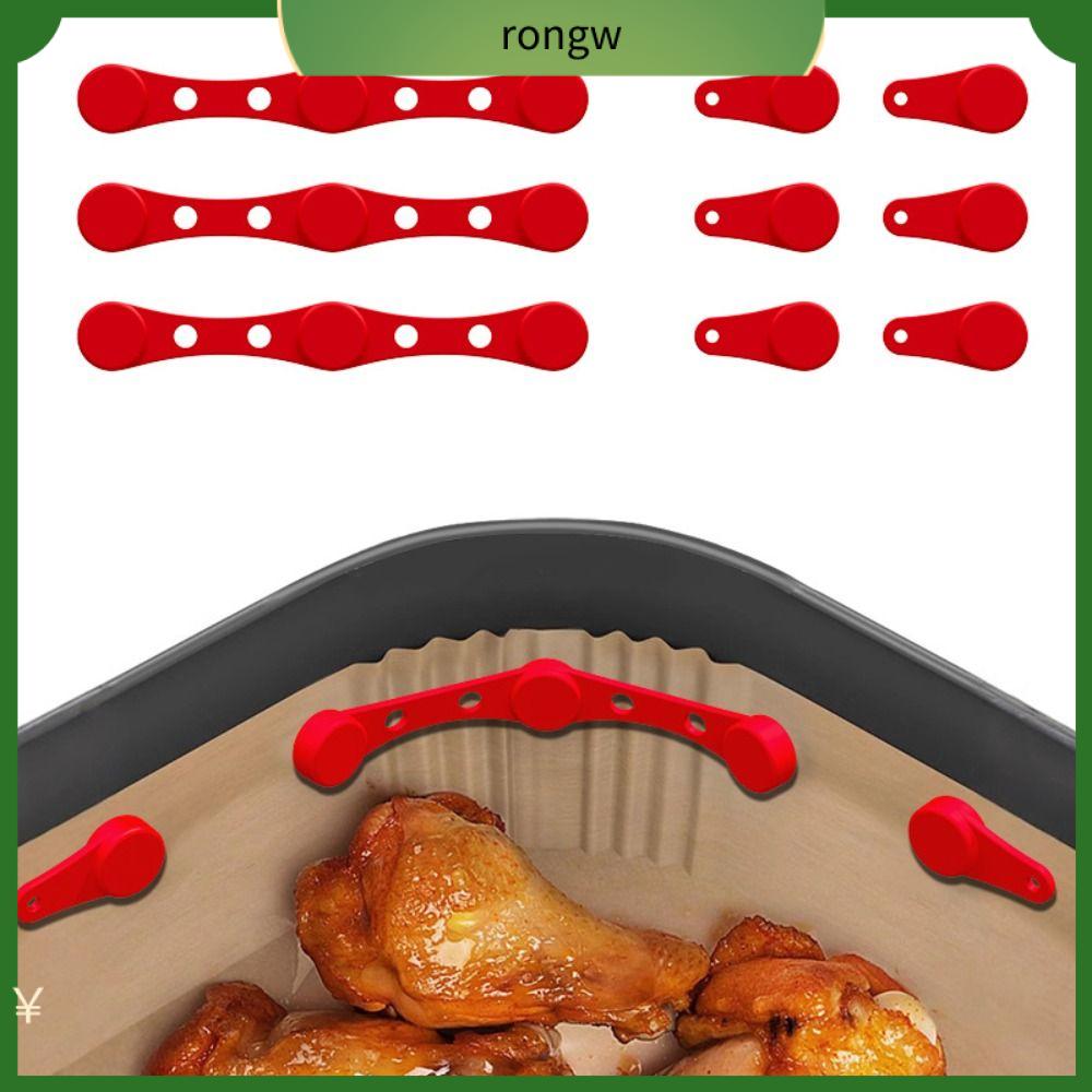 RONGW Có thể tái sử dụng Khóa silicone từ tính cho nồi chiên không khí Thiết kế không trầy xước Thiết bị cố định Lớp lót lò nướng Có thể tháo rời Giấy nướng cho máy chiên không khí Phụ kiện nồi chiên không khí