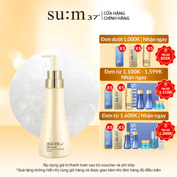 Sữa rửa mặt dạng gel Su:m37 Skin Saver Cleansing Foam 250ml
