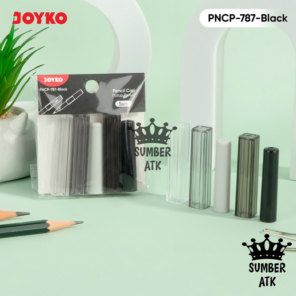Pencil Cap JOYKO Tutup Pensil Aesthetic PNCP-787 1 Set isi 5 Pcs