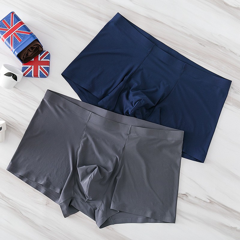 Quần sịp nam quần lót boxer đúc hàng chuẩn chất lụa - quần sịp đúc không đường may không viền