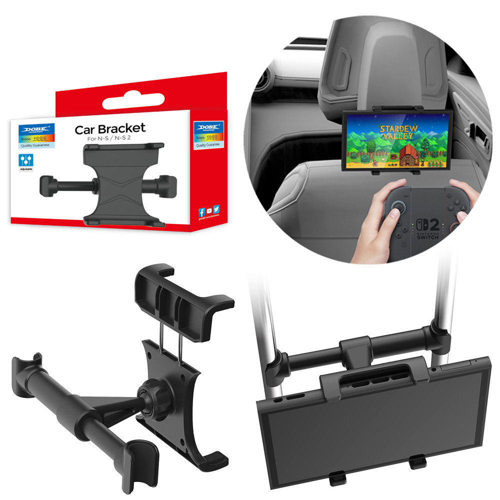 Adjustable Car Headrest Stand Mount Replacement for Nintendo Switch & Switch 2 / OLED / LITE Game Console Stand Holder for NS2 Game Accessories