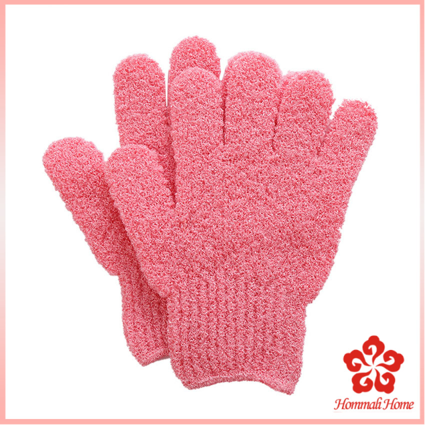 ถุงมืออาบน้ำ ขจัดเซลล์ผิวเก่า ถุงมือขัดผิวอาบน้ำ พร้อมส่ง Glove-style bath towel