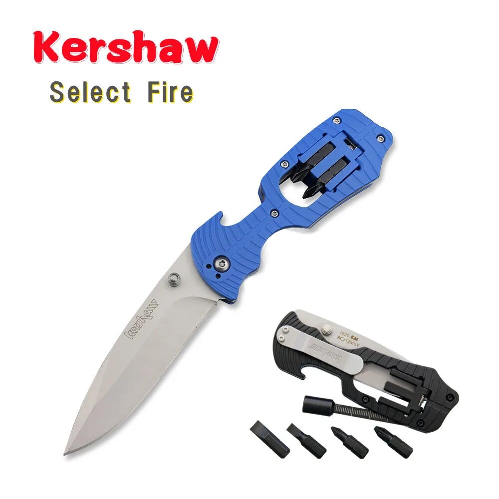 【Trusted】 Multi-Tool - Kershaw Select 1920 Folding 8cr13mov Glass-Filled Nylon Handles Survival Hand Tools