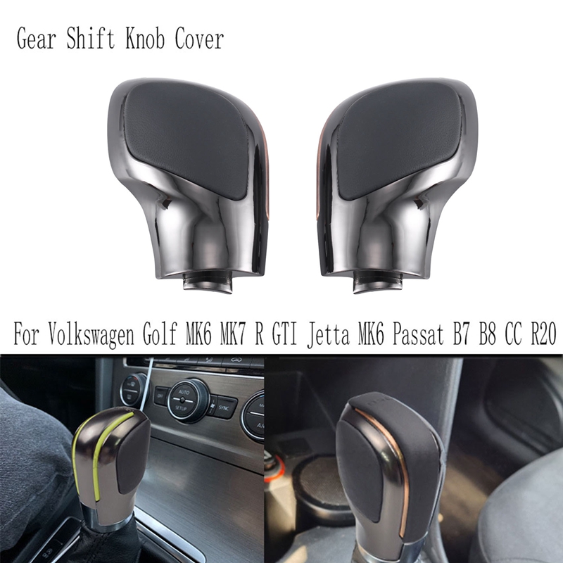 Shift Knob Cover for Golf MK6 MK7 R MK6 B7 B8 CC R20 Car Sticker Accessories