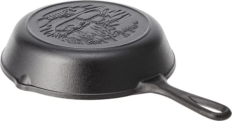 Lodge Wildlife Series 8 INCH Cast Iron Skillet Frying Frypan Fry Pan with Duck Scene. MADE IN USA. Singapore
