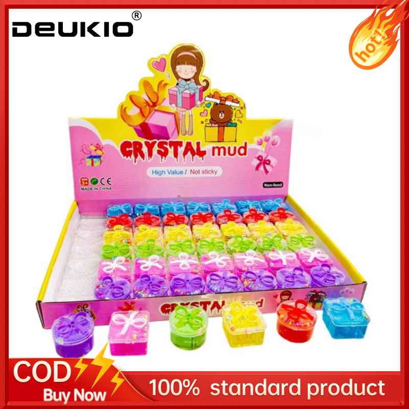 DEUKIO Crystal Mud Toy for Kids - Fun Slime Playset with Gift Box Design ราคา 18 บาท*ส่งฟรี