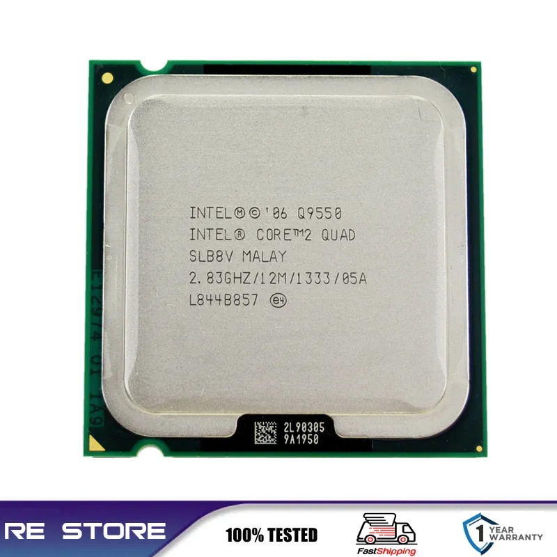 Used Intel Core 2 Quad Q9550 Processor 2.83GHz 12MB L2 Cache FSB 1333 Desktop LGA 775 CPU CPD