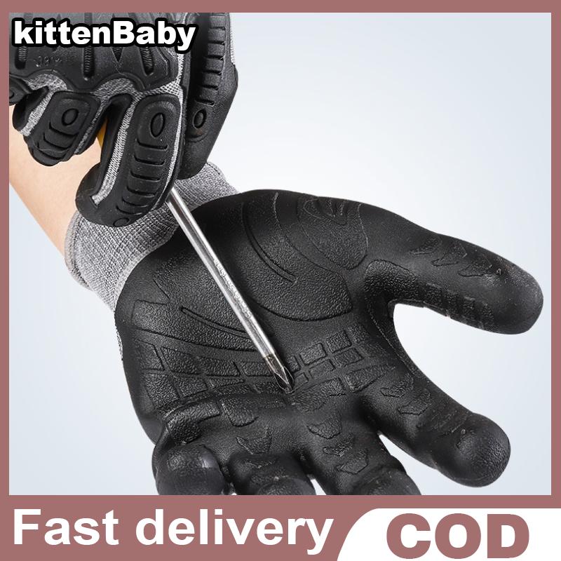 kittenBaby ถุงมือกลถุงมือป้องกันมือกันกระแทกกันชน, ที่จับกันลื่นทนทานถุงมือป้องกันการหน่วงใช้กันอย่างแพร่หลาย ราคา 119 บาท*ส่งฟรี