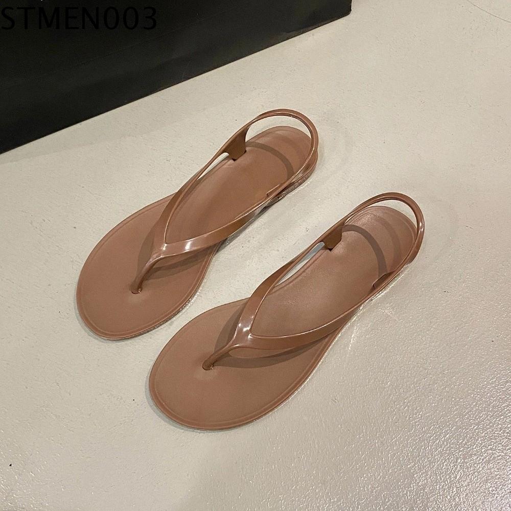 STMEN PVC Dép bệt nữ Xuân Hè có quai gót sau Dép kiểu Hàn Quốc Thời trang Màu đơn sắc Dép xỏ ngón nữ Phụ nữ