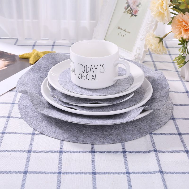 SYD Set of 48 Soft Felt Plate Dividers 3 Sizes Pan Separator Pads Cookware Bakeware Pot Stacking Protectors Dish Scratch Protectors