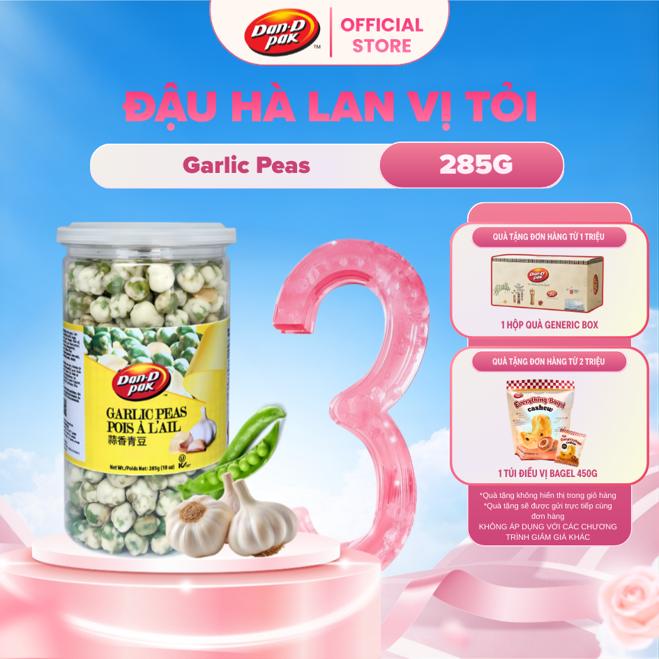 Đậu Hà Lan Mù Tạt Tư Nhiên Vị Tỏi  I Garlic Peas I 285g