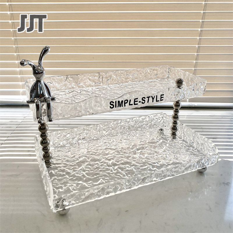 JJT Kệ phòng tắm PMMA nhà vệ sinh washstand giá lưu trữ mỹ phẩm để bàn lưu trữ hộp