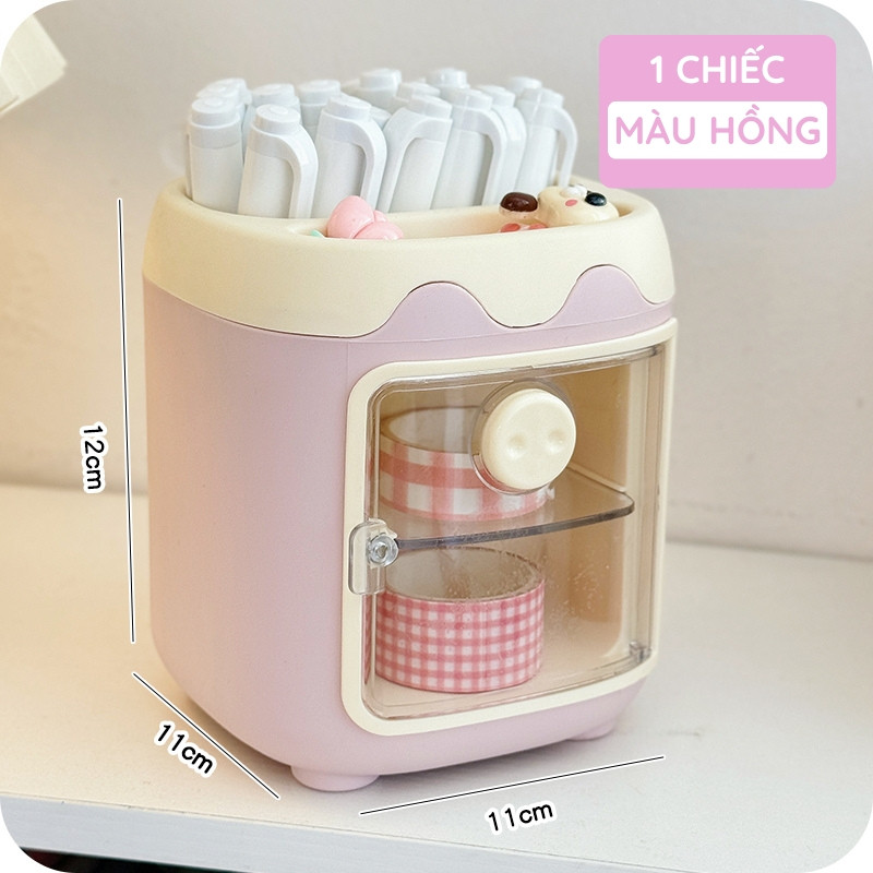 Khay & Lọ Đựng Bút Xoay 360° Hình Bông Hoa – Hộp Đựng Bút Giải Pháp Sắp Xếp Bàn Học Gọn Gàng