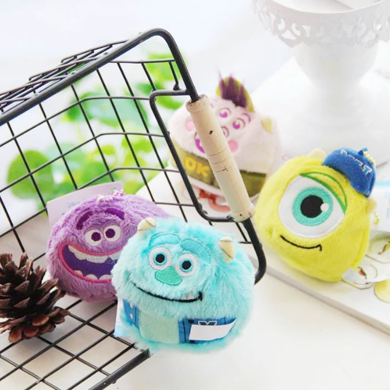 Xdhjf đồ chơi thẻ dễ thương treo quái vật gấu dâu Ba mắt con rối giải nén búp bê vải nhung trang trí