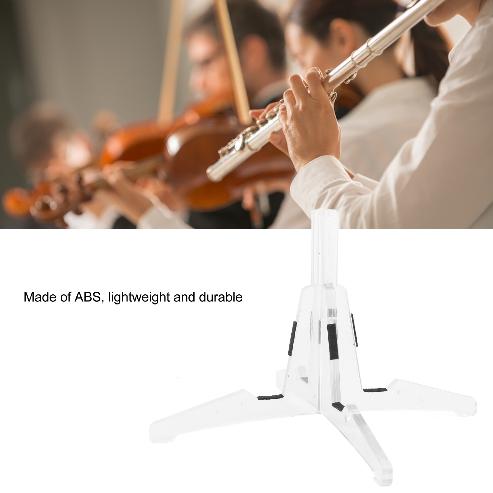 Sáo Hỗ trợ có thể tháo rời 4 chân Clarinet đứng lắp ráp dễ dàng cho nhạc cụ bảo vệ