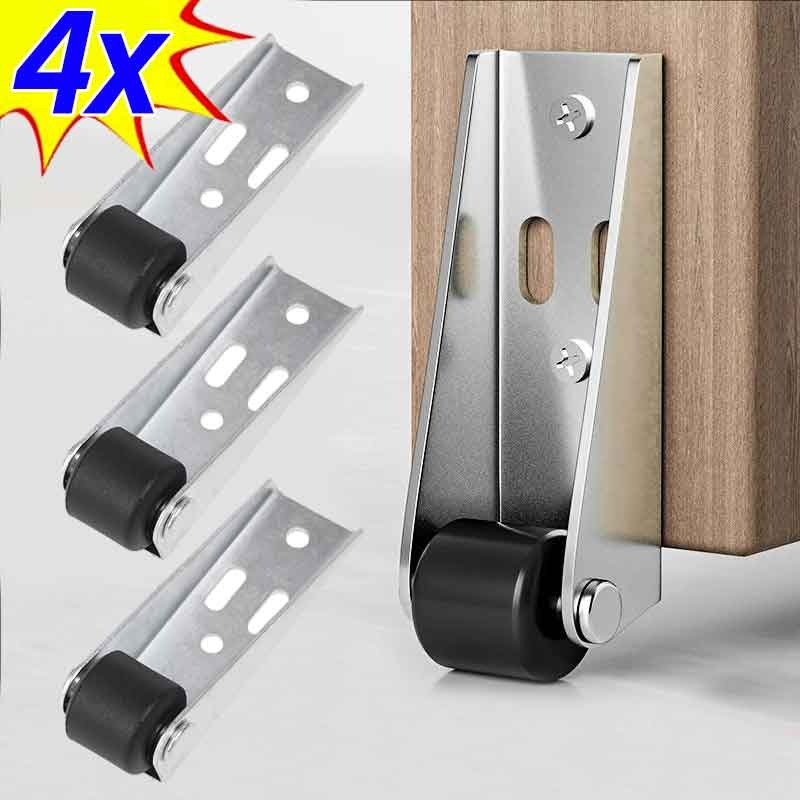 Yespery 4 cái bánh xe cổng ròng rọc rãnh cửa trượt bánh xe hỗ trợ đa năng di chuyển nội thất chịu lực đứng im lặng chân bàn phần cứng con lăn di động