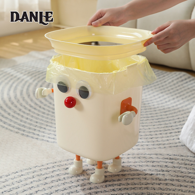 DIY creative trash can household high-looking and interesting open mouth red nose paper basket bedroom living room trash can for children ราคา 642 บาท*ส่งฟรี