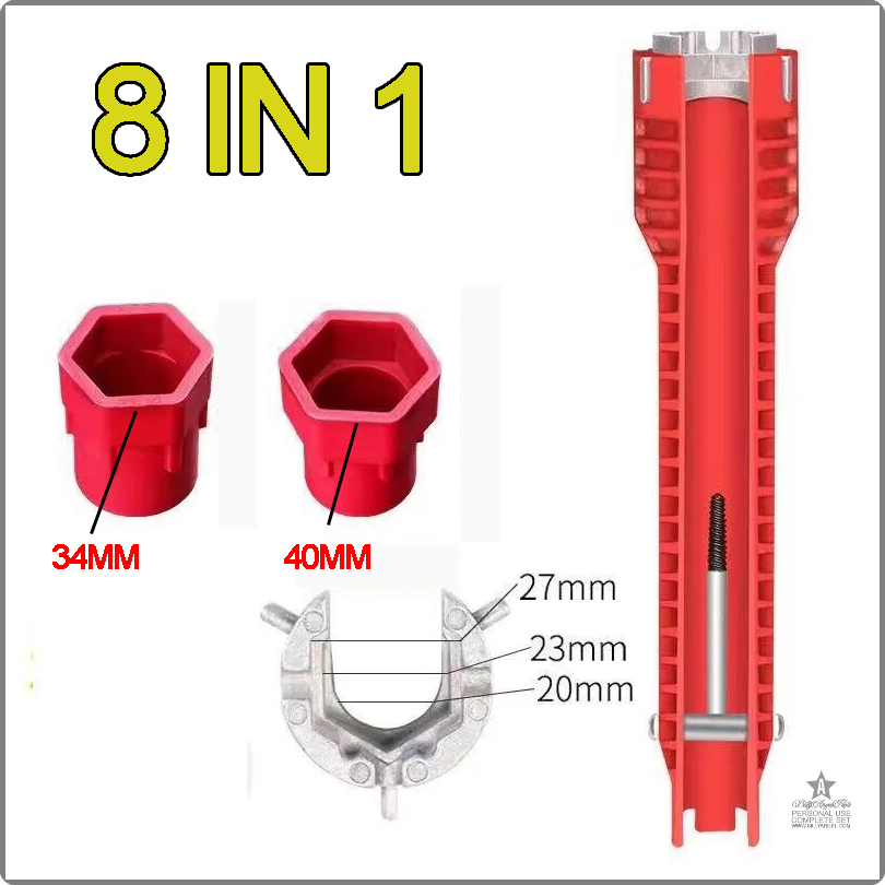 [Anpia] chìm cờ lê multifuction 8 trong 1/5 trong 1 Key đường ống dẫn nước Vòi Nước Nhà Bếp flume cờ