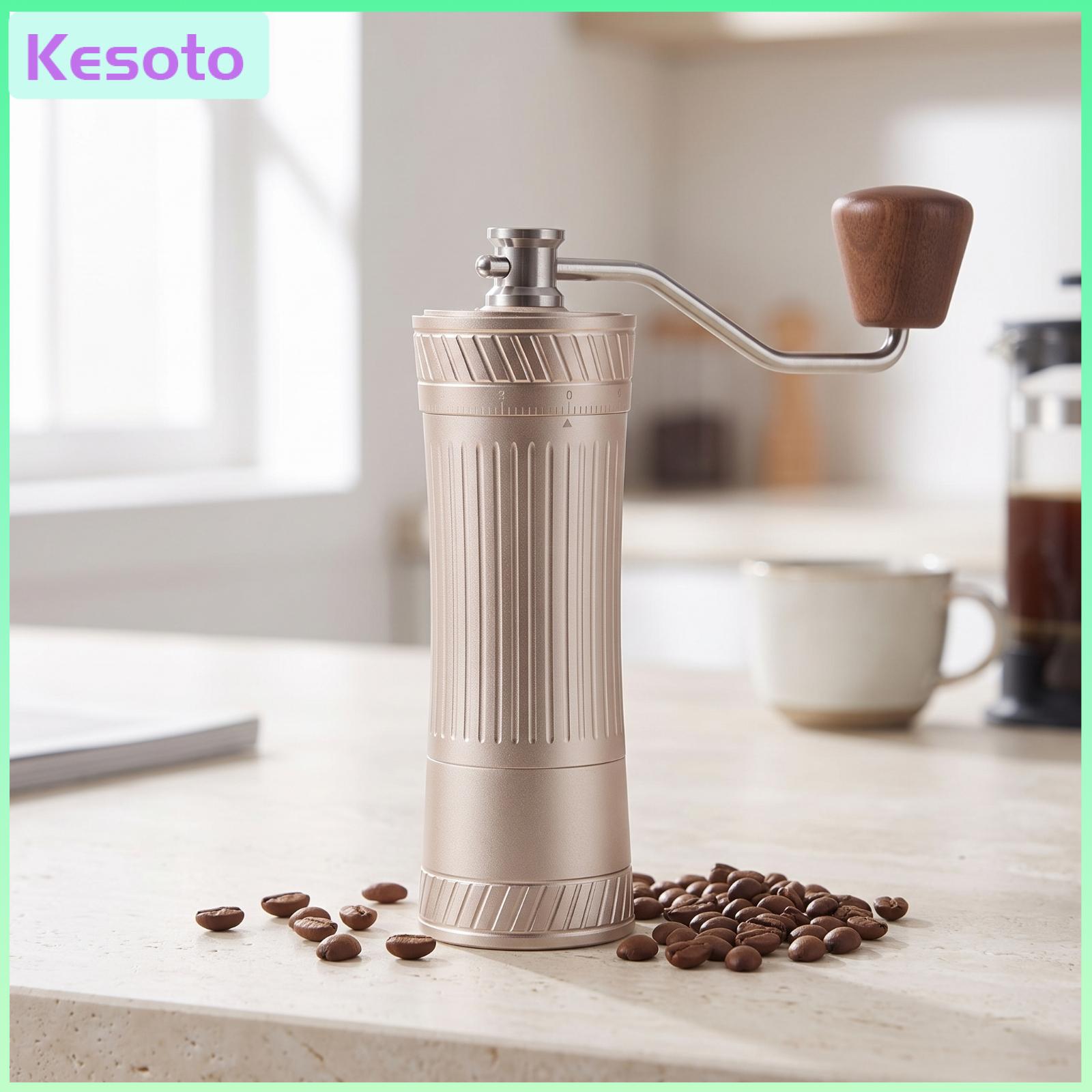 เครื่องบดกาแฟมือหมุน Coffee Grinder Kesoto แบบพกพาดีไซน์แบบแมนนวลพร้อมเสี้ยนทรงกรวย ราคา 6,105 บาท*ส่งฟรี