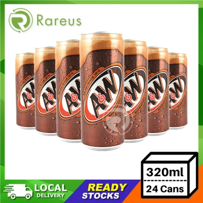 A&W Sarsaparilla Root Beer Carton (320ml x 24 Cans) [FREE DELIVERY]