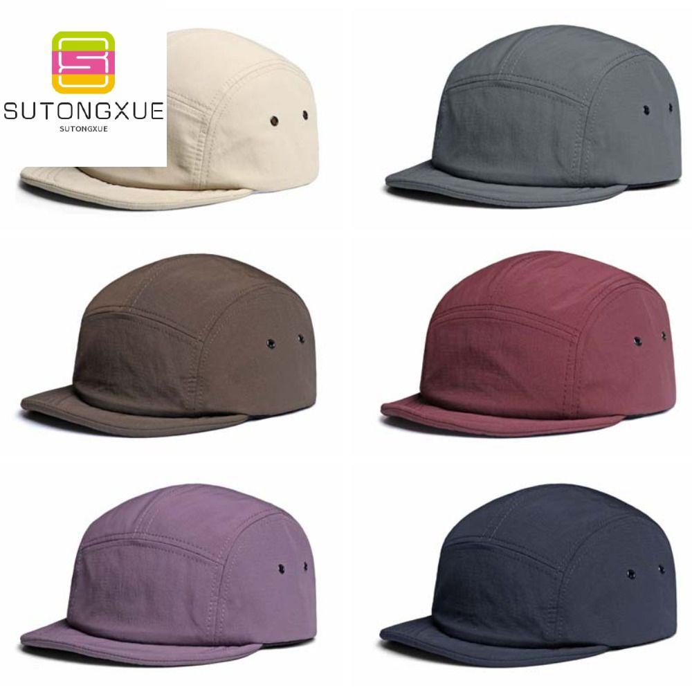 SUTONGXUE ระบายอากาศได้ดี หมวกเบสบอล แห้งเร็ว ปีกสั้น หมวกห้าแผง หมวกแคมป์ปิ้ง ปรับได้ หมวกกันแดดสไตล์เรโทร ผู้ชายและผู้หญิง ราคา 171 บาท*ส่งฟรี
