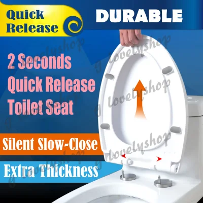 SG INSTOCK Toilet Seat Cover: Quick Release Silent Slow-Close