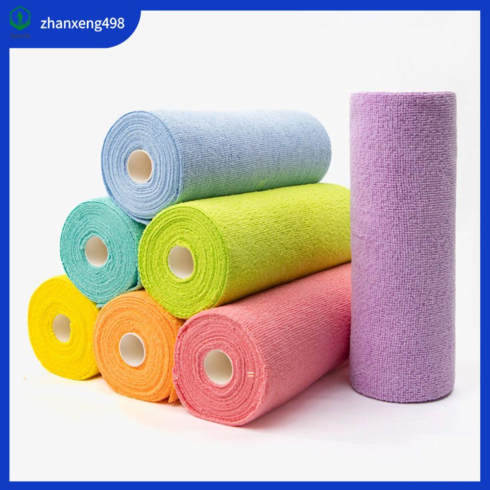 ZHANXENG498 20PCS/Roll Thấm hút Khăn vi sợi Thay thế Tái sử dụng Khăn lau bát đĩa nhà bếp  Nhà bếp gia đình Giẻ lau đĩa dầu chống dính