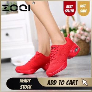 สินค้า ZOQI Soft Oe Breath Dance Shoes Women Sports Feature DanceSneakers Woman Dancing Shoes move fun(White)