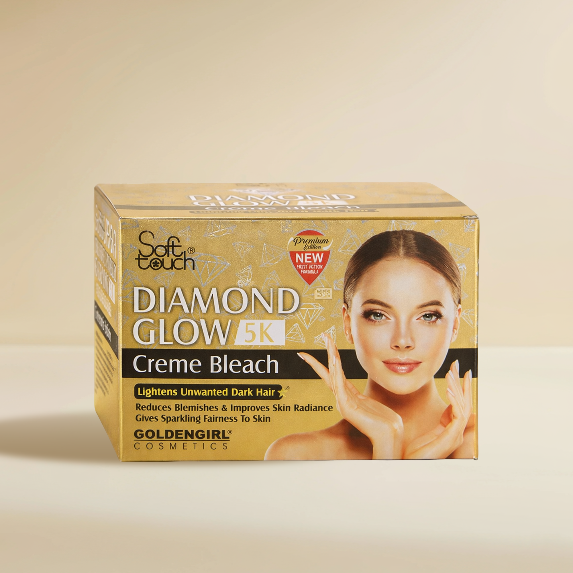Soft Touch New-Diamond Glow Cream Bleach | Body Moisturising Care | 500ml