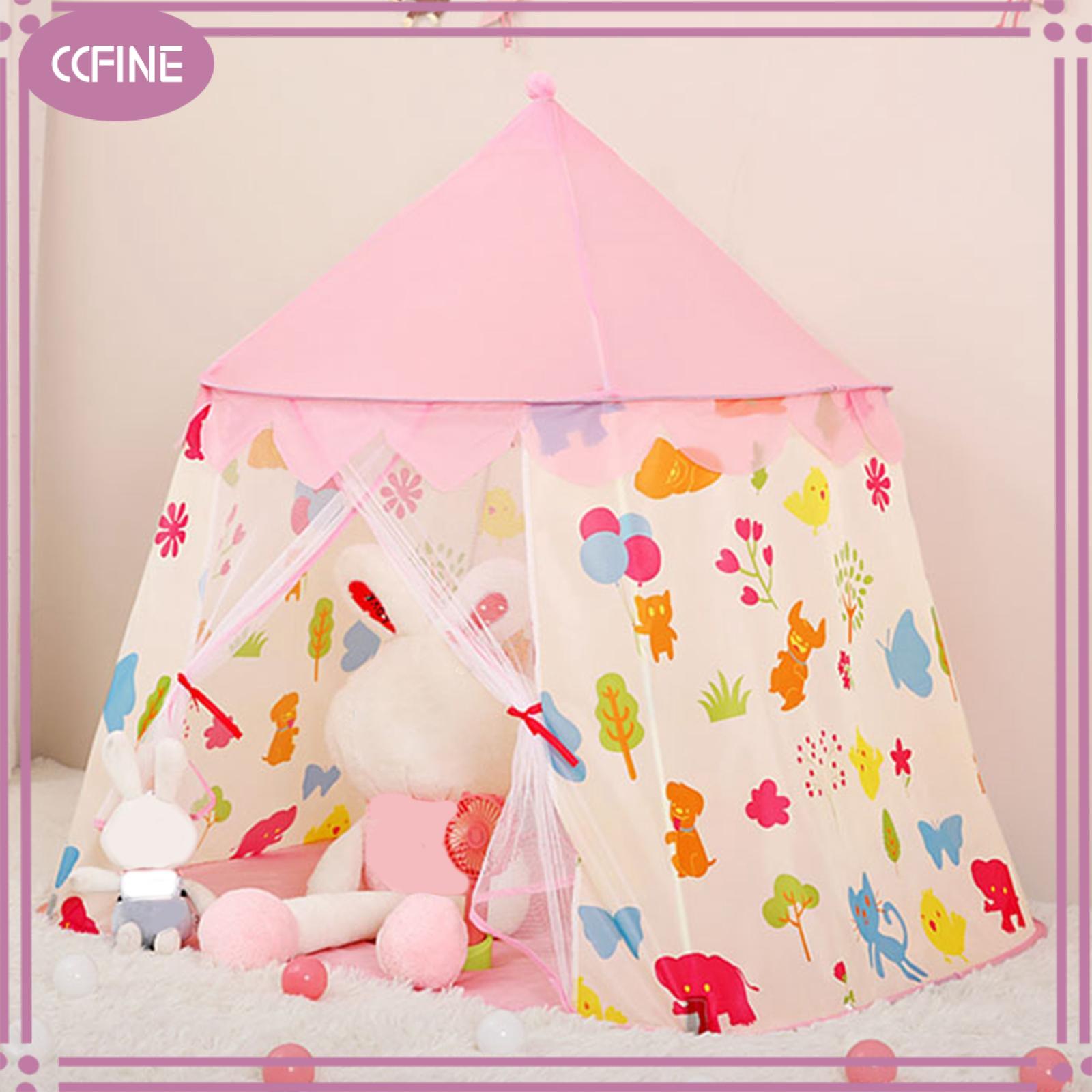 Ccfine Kid Nhà Vui chơi lều chơi giả vờ đa chức năng tiểu lâu đài lều cho các trò chơi sinh nhật ngoài trời bãi biển trong nhà