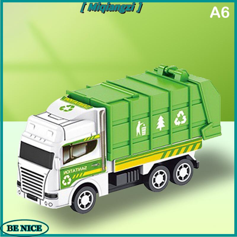 [miqiangzi] Trẻ em Đồ chơi xe hơi quán tính vệ sinh xe tải mô hình kéo trở lại kỹ thuật quân sự Xe chữa cháy động cơ bé trai đồ chơi cho trẻ em Quà tặng - 7