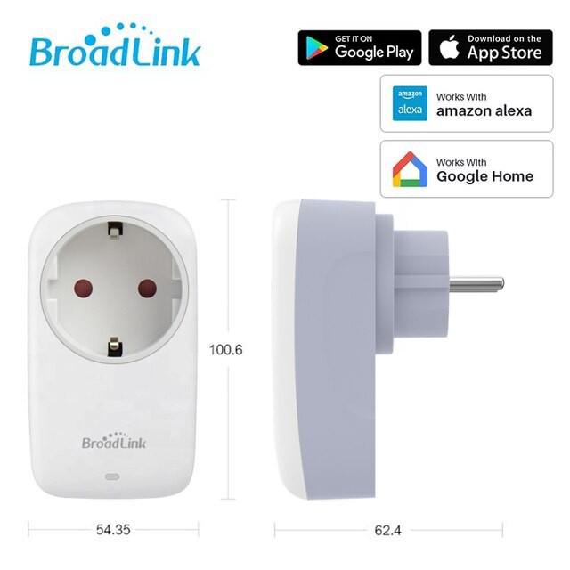 Ổ cắm thông minh Broadlink SP4L EU 16A tải 3500W điều khiển qua Wifi 4G