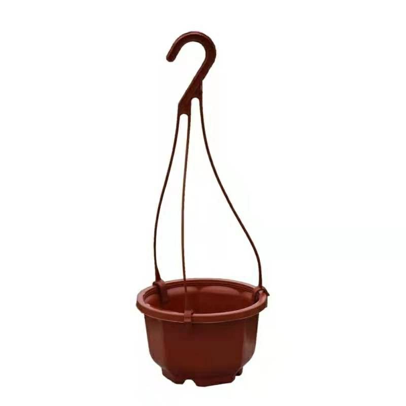 （GG handmade） Plastic Planter Home Flower Holder Pots Round Hanging Fence Railing Wall Planter Plant Container.