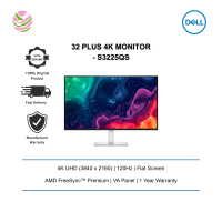 Dell Plus S3225QS 32″ 4K UHD 3840 x 2160 Flat LED Monitor with Height Adjustable Stand and 10W Speakers