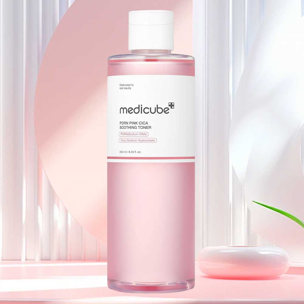 100% New MEDICUBE PDRN Pink Cica Soothing Makeup Toner Sodium DNA 250ml