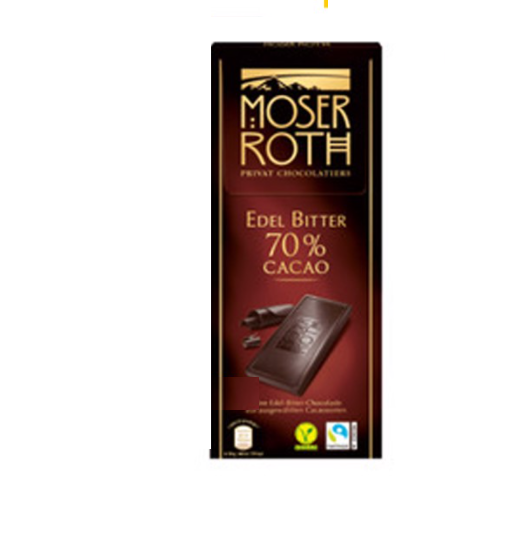 Socola đen 70% Moser-Roth 125g