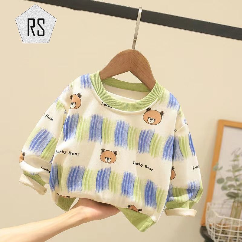 REALSELF เสื้อกันหนาวเด็ก cottonแจ็คเก็ตเด็กชาย การออกแบบกราฟิกอย่างมีสไตล์ ฤดูใบไม้ร่วงและฤดูหนาวสำหรับเด็กผู้ชาย สไตล์เกาหลี น่ารัก สไตล์เกาหลี เสื้อสวมหัวคอกลม2472 ราคา 128 บาท*ส่งฟรี