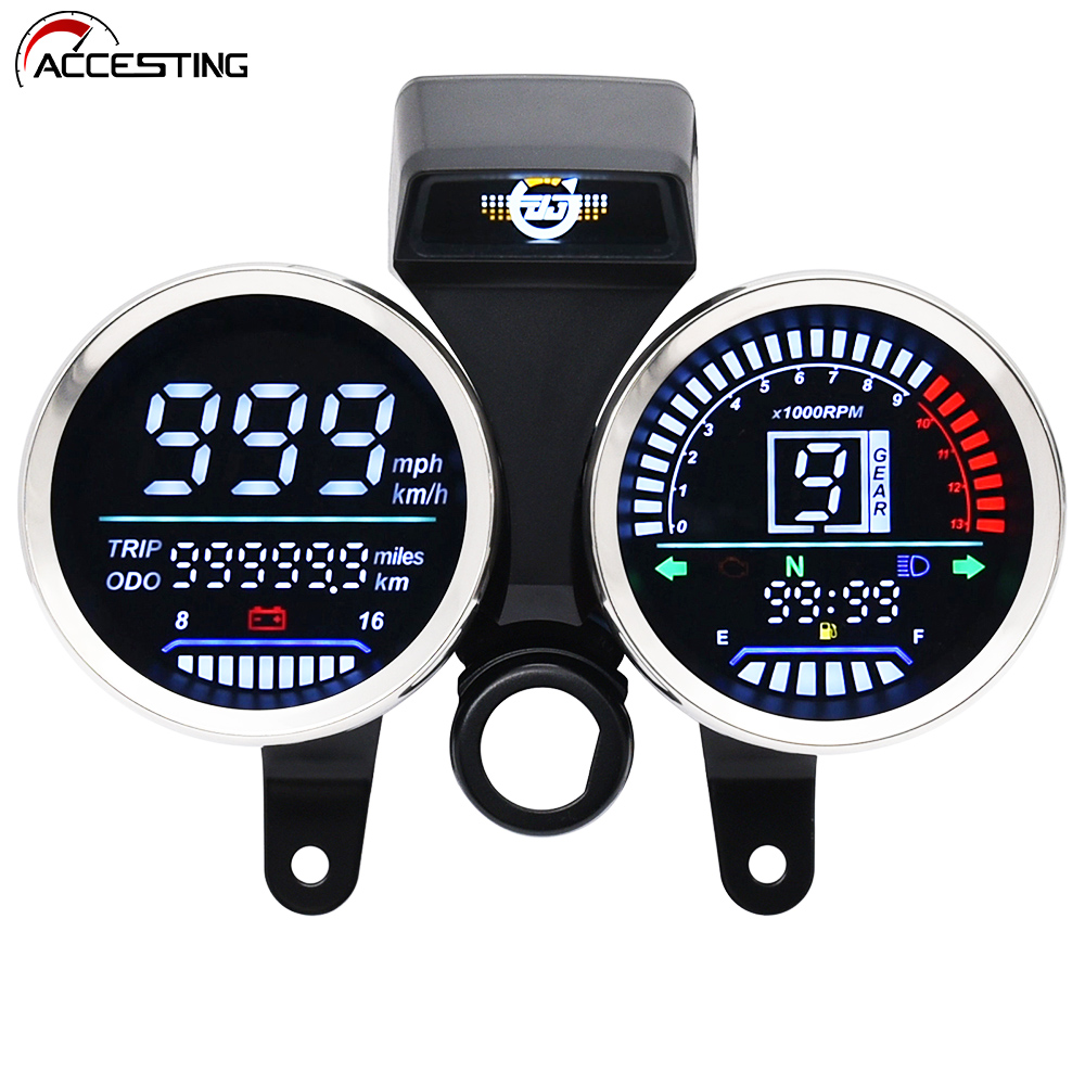 Đồng hồ đo kỹ thuật số Đồng hồ tốc độ lắp ráp đồng hồ công tơ mét thiết bị chỉ số cụ cho Suzuki gn 125