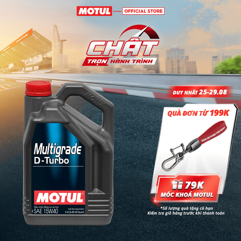Dầu nhớt xe ô tô máy dầu multigrade d-turbo 15w40 5l