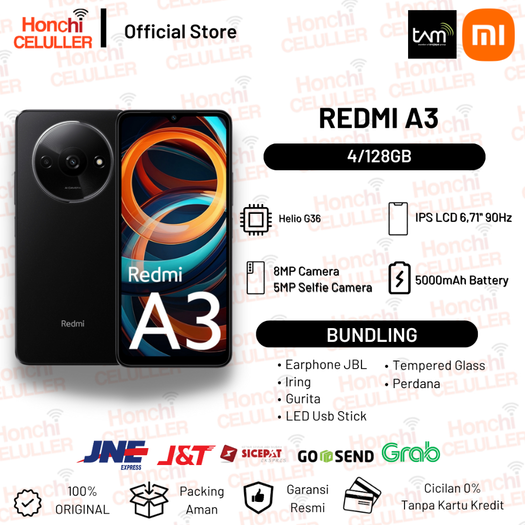 Xiaomi Redmi A3 4/128GB Garansi Resmi Xiaomi Indonesia TAM Harga  1,299,000 Ringgit*Penghantaran Percuma
