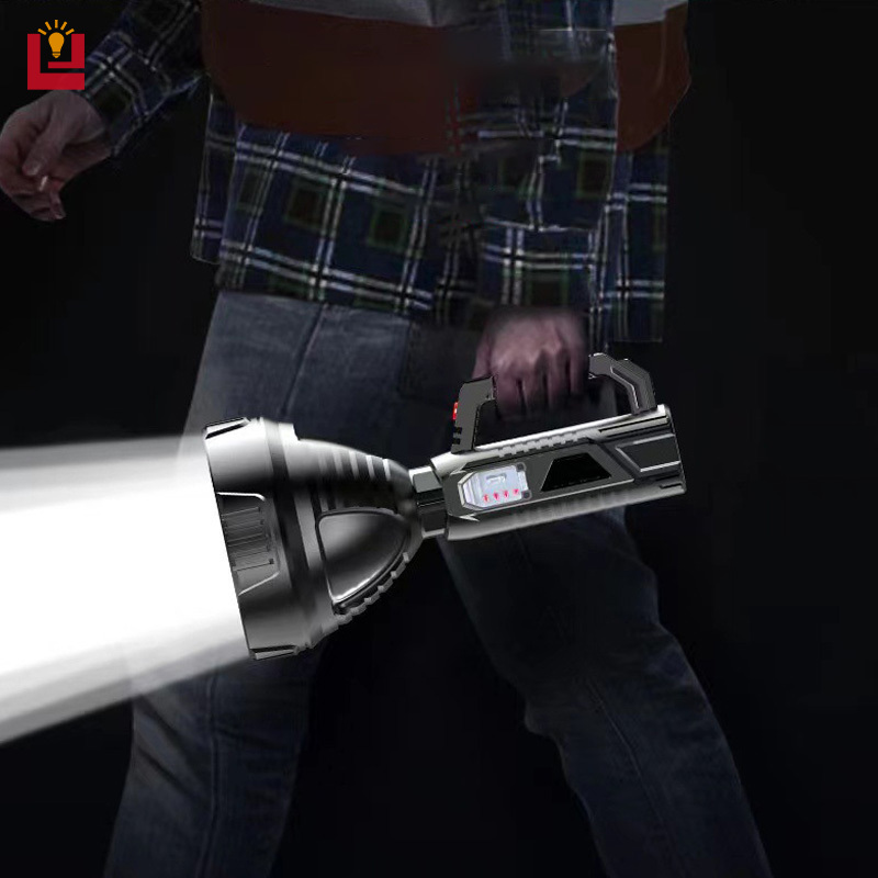 Flashlight, strong light charging, outdoor ultra bright long-range xenon gas, high-power household handheld patrol mine searchlight