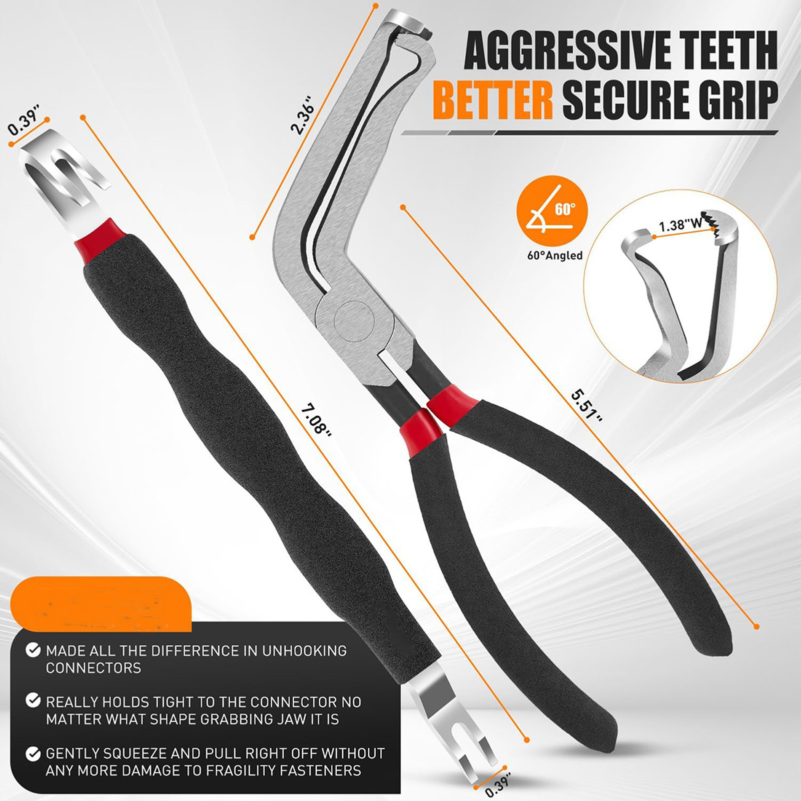 Garosa Kìm ngắt điện FTVOGUE Kìm kết nối điện ô tô 7.1 inch có tay cầm chống trượt cho bơm nhiên liệu Cuộn dây đánh lửa Đầu nối chịu thời tiết