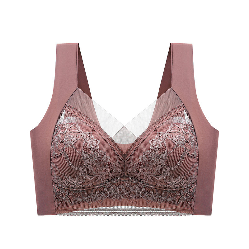 IdenticalStore38re7 Summer Lace Lingerie Women Upper Support Anti-Sagging Large Size Steel-Free Bra