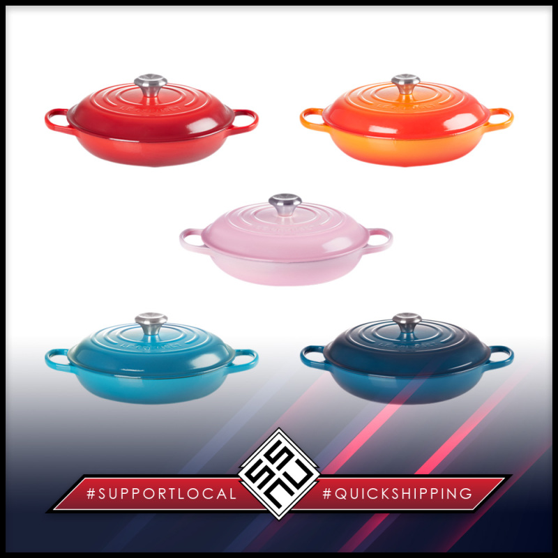 SSNU210 Le Creuset Enamelled Cast Iron Shallow Casserole Braiser 26 cm Singapore