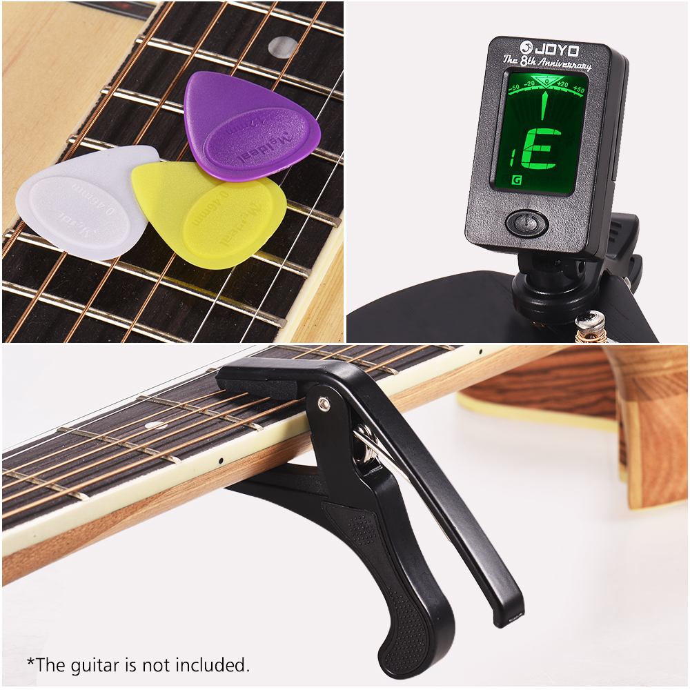 Rusuo Dsfen 3pcs Pis Tool Siuke Clip-on L Tuner Fesjoy Picks Kocan Set With Tuner Capo 3pcs Capo Set O 3pcs Pis Huiop Set Tool Kit Lcd Tuner Buzhi Tuner O 3pcs Eryue Qnotici Yuefu Cometx Wotao Qaohe
