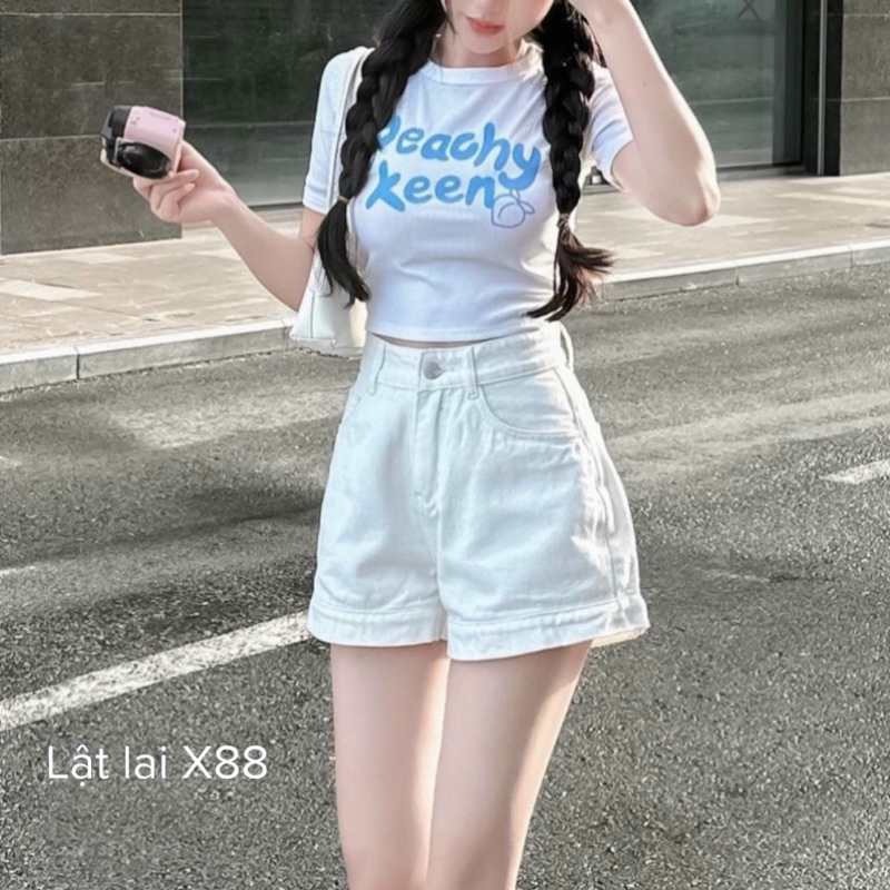 COD màu bò 100%) quần dáng ( thật lai hình short Short siêu viền jeans  hot xoè